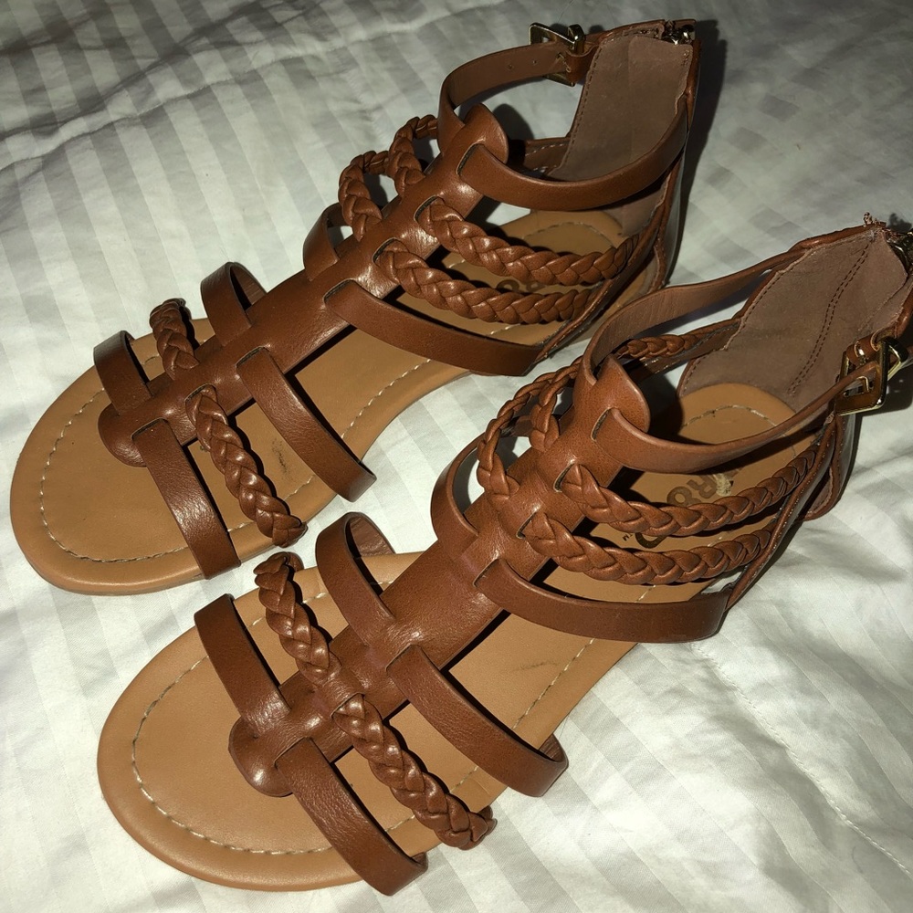 brown sandals